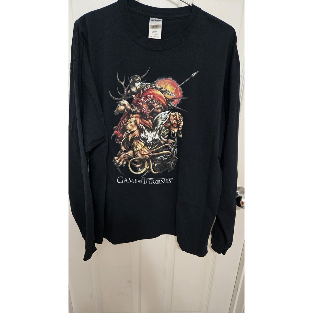 Game Of Thrones Black Long Sleeve Graphic Shirt 2XL